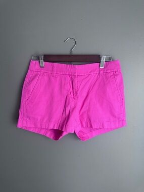 J.Crew Classic Chino Cotton Shorts – Size 0 – Fuchsia Pink